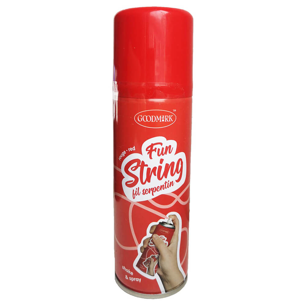 Luftschlangen-Spray, Rot, 70 ml Dose