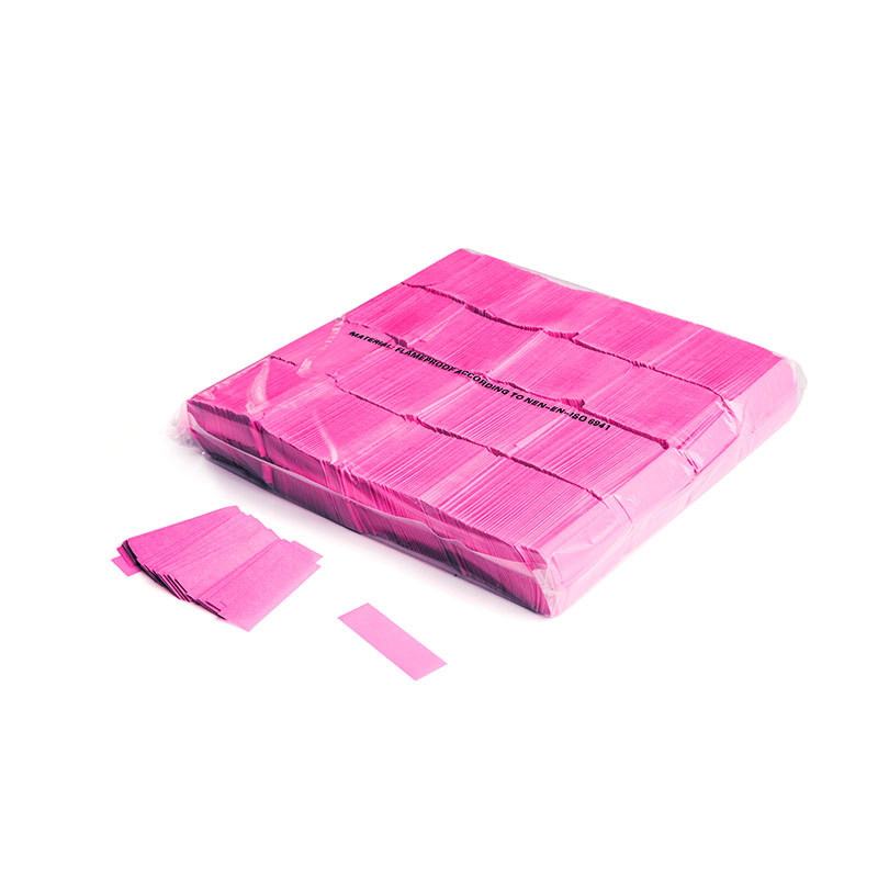 Slowfall Konfetti Rechteckig 55x17 mm - Papier Neon Uv Pink