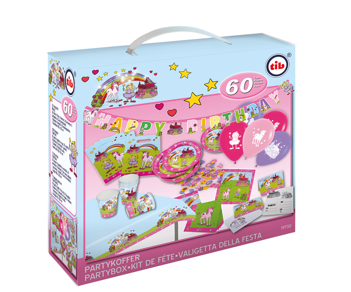 19730_0_v Partyset Einhorn Mädchentraum 60 tlg. 8 Personen