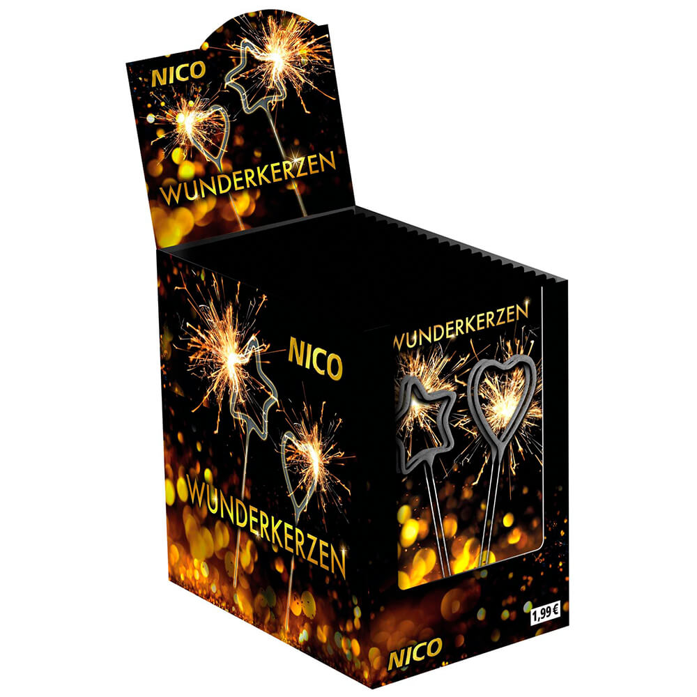Wunderkerzen Herz/Stern 4er Set
