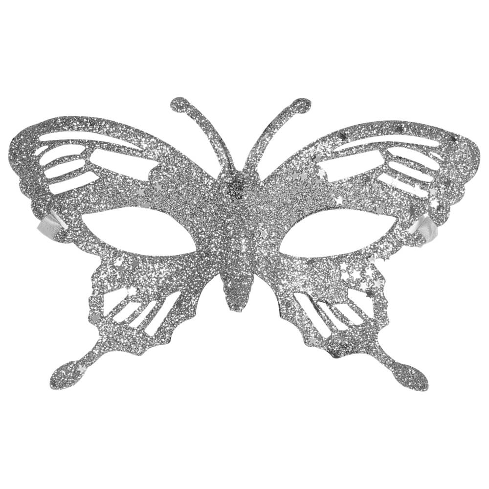 Schmetterling Maske - Silber