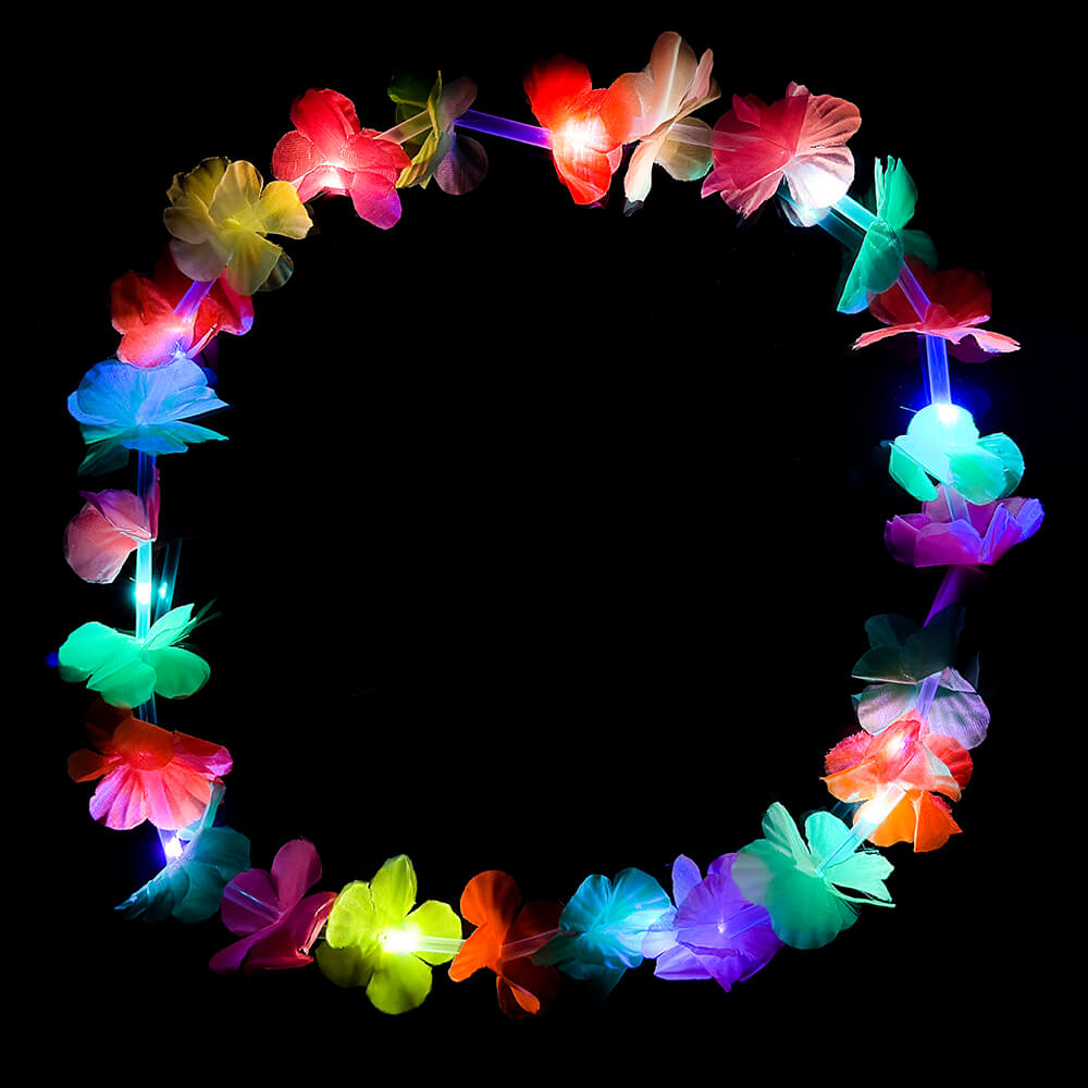 Neon UV LED Hawaiikette - Bunt Neon UV LED Hawaiikette - Bunt
