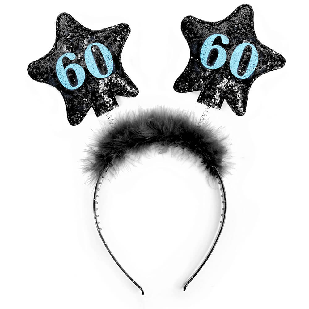 Stirnband mit Sternen 60, Schwarz 