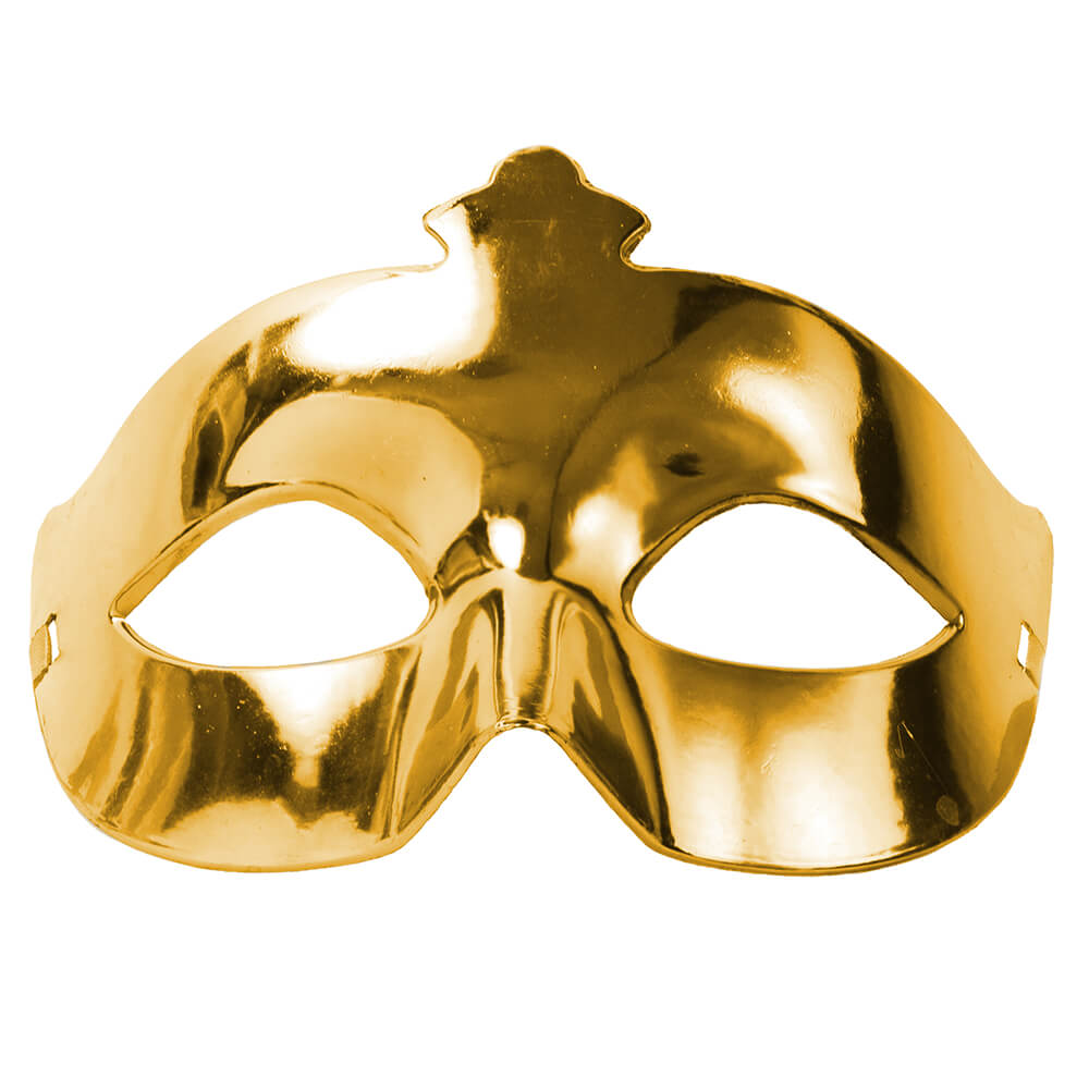 Karnevalsmaske, 24 cm, gold