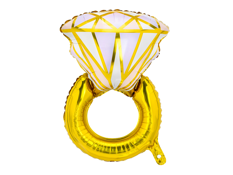 Folienballon "Ring", 60 x 95 cm - Gold