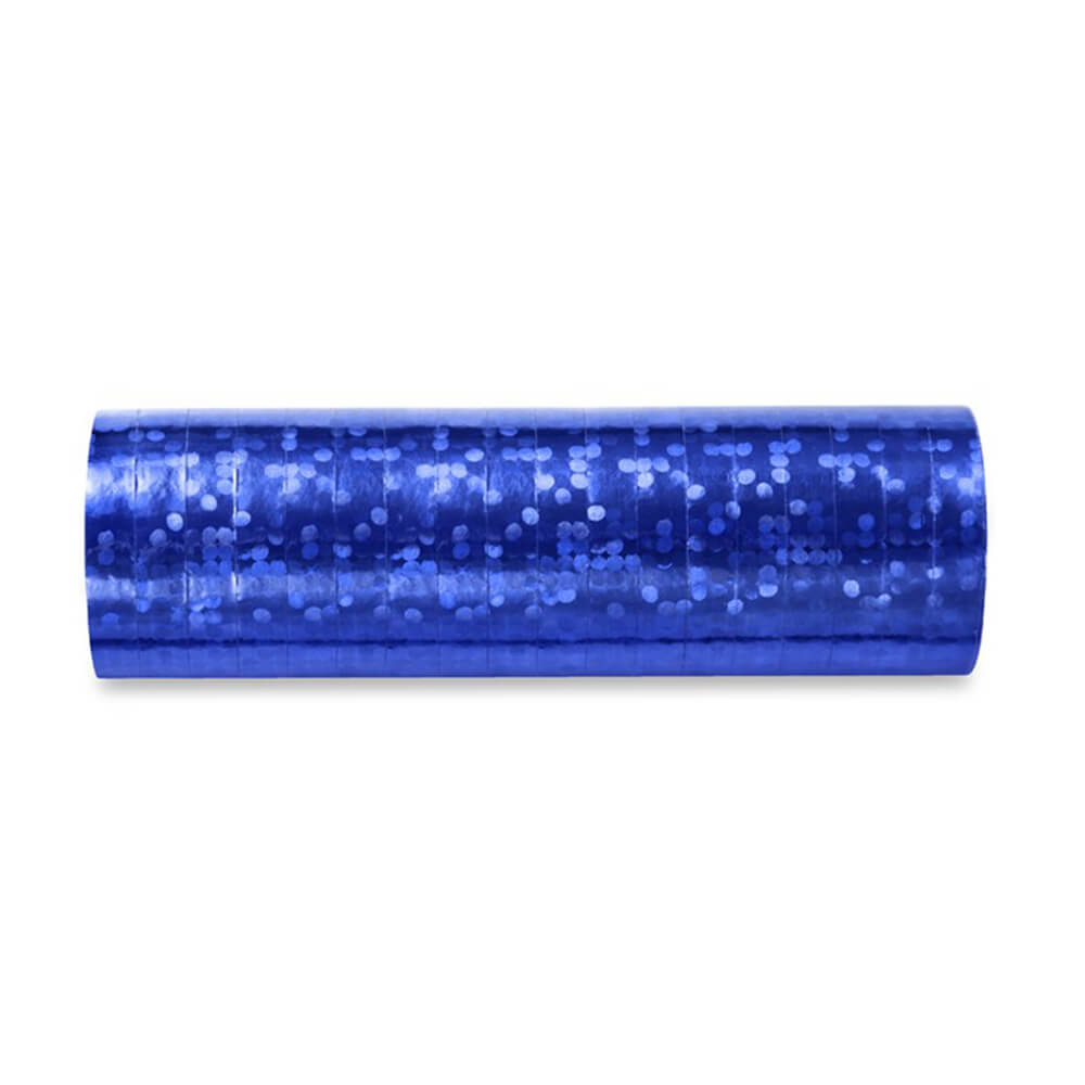 Luftschlange Holographisch Blau, 3.8 m