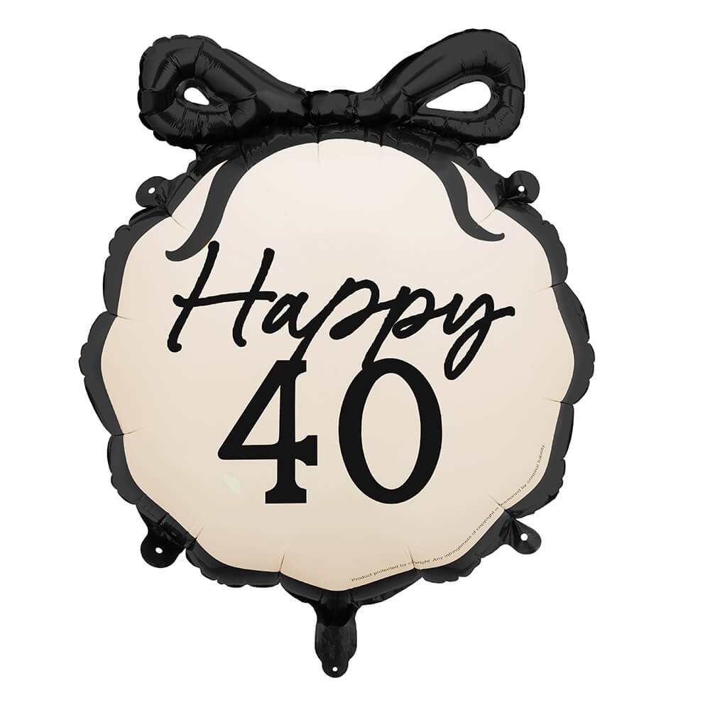 Folienballon Happy 40, 45 cm