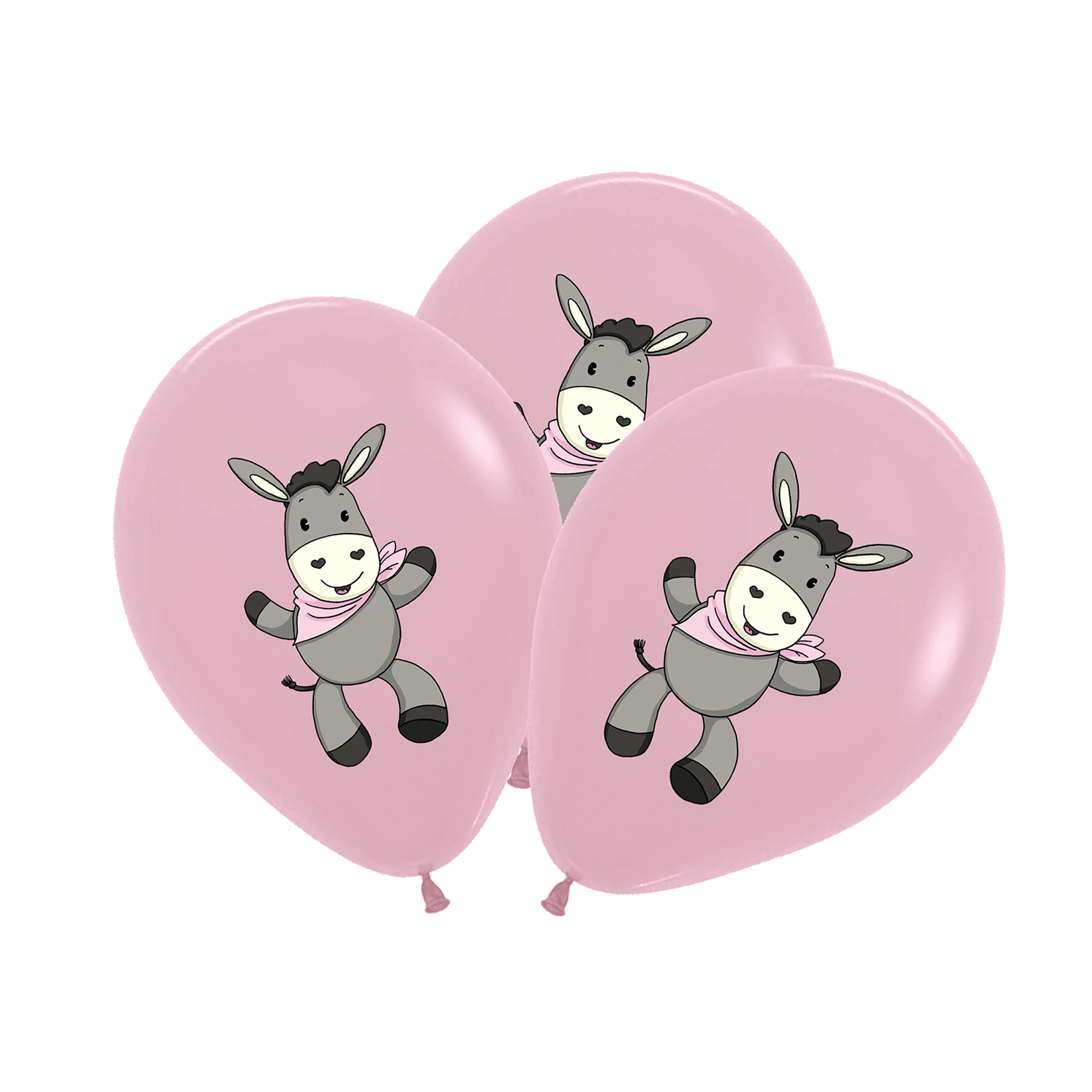 SP1674_01 4x Luftballons Esel rosa Ø 30 cm