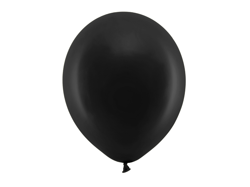 10x Luftballons, Schwarz, 30 cm