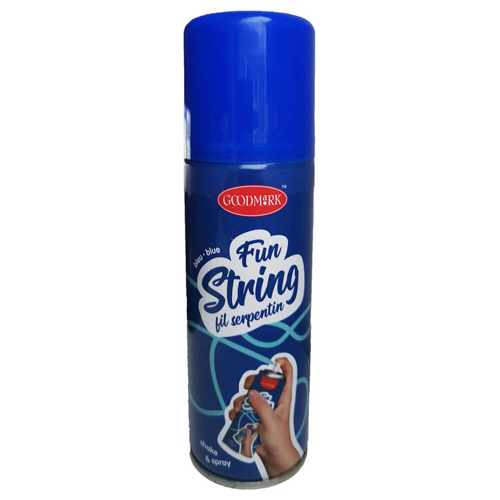 Luftschlangen-Spray, Blau, 70 ml Dose