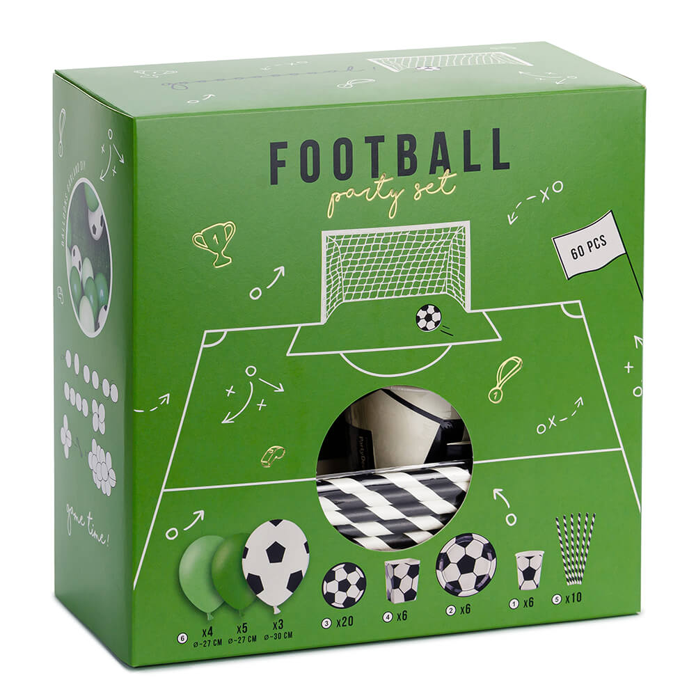 Partykoffer Fußball, für 6 Personen, 60 Teile  Partykoffer Fußball, für 6 Personen, 60 Teile
