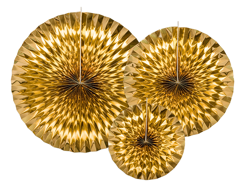 Fächer - Gold 20 - 40cm, 3er Set