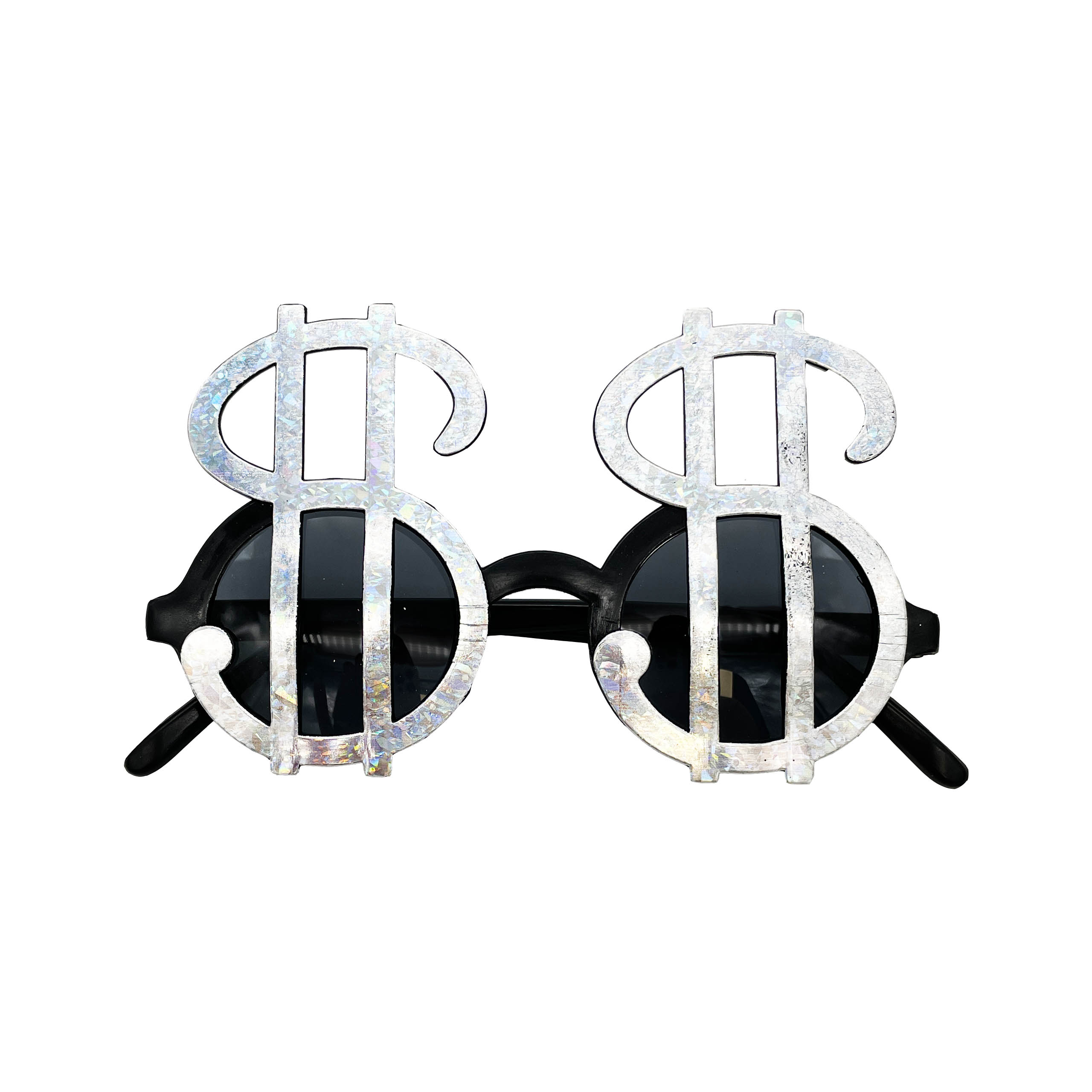 Dollarzeichenbrille Silber 