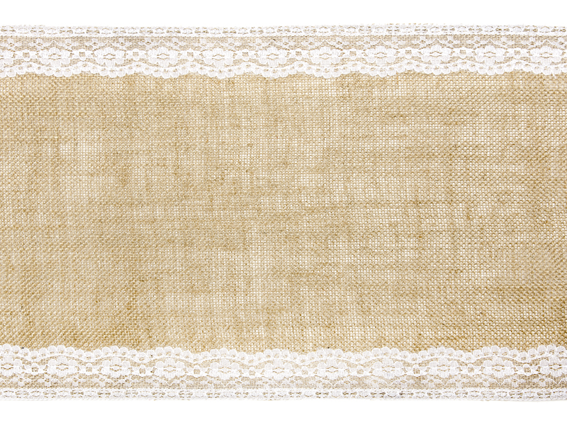 Tischläufer aus Jute mit Spitze 0,28 x 2,75 m