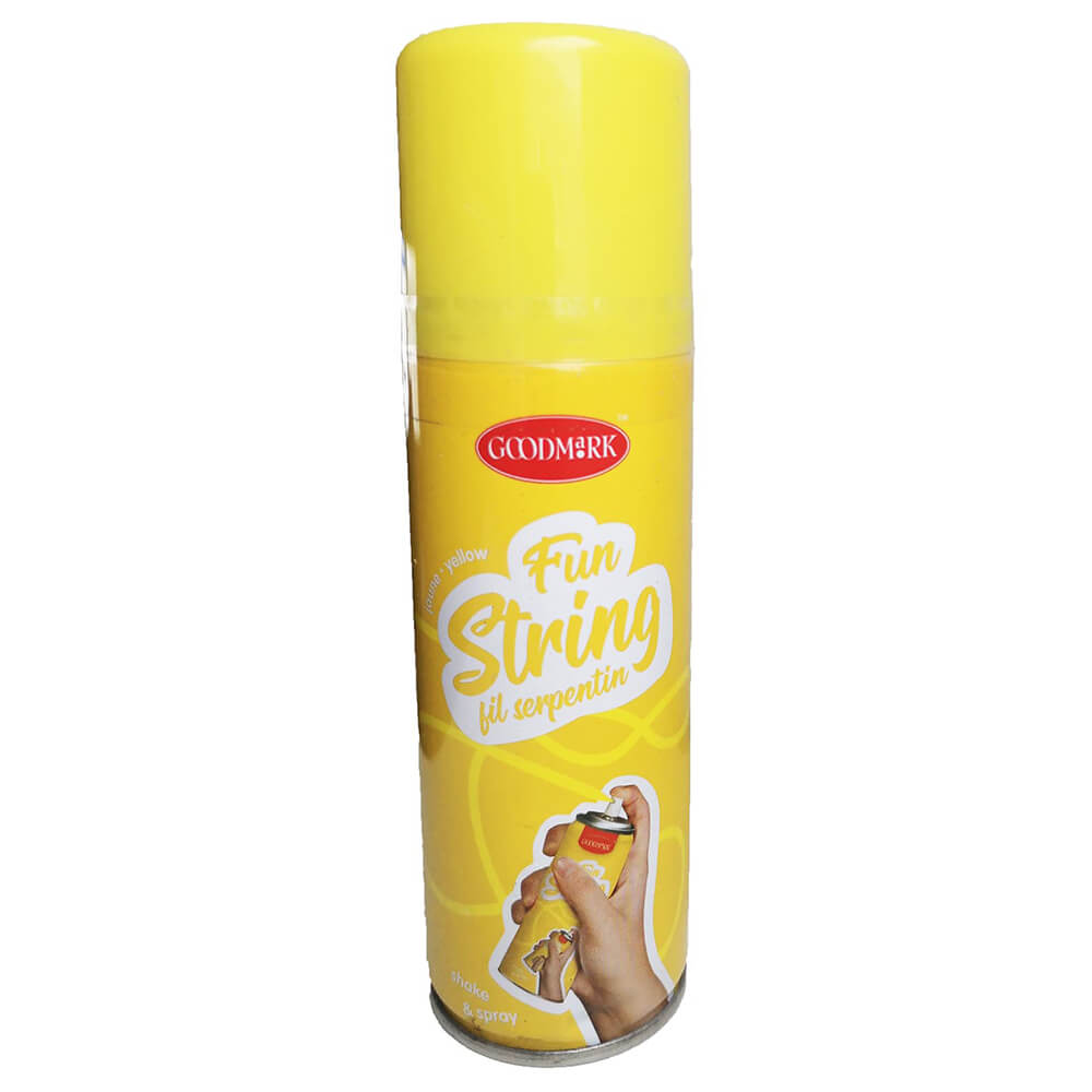 Luftschlangen-Spray, Gelb, 70 ml Dose