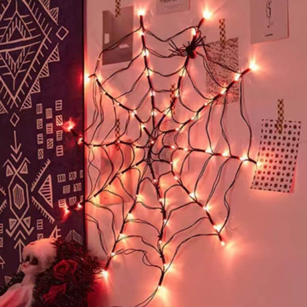LED Spinnennetz leuchtend 1 Meter