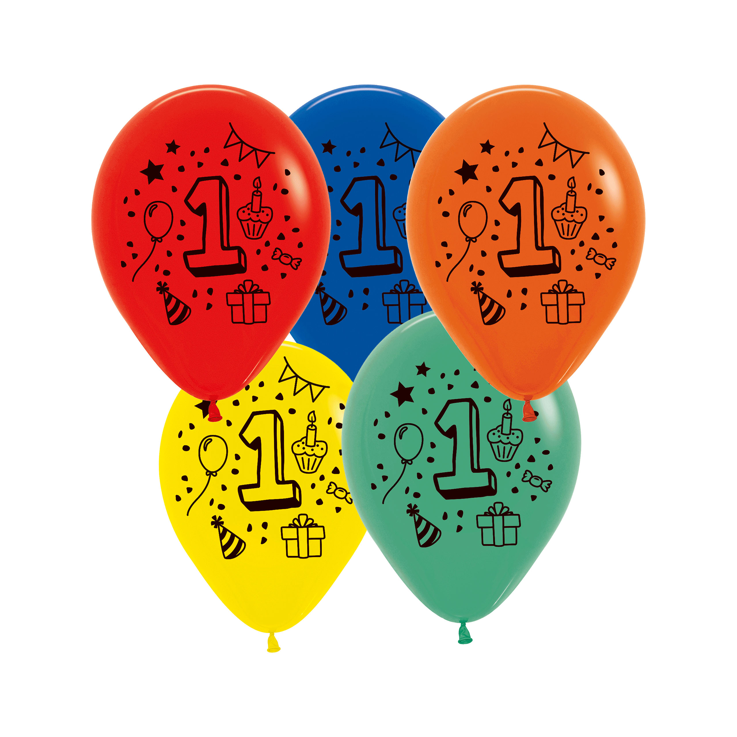 SP1522_01XLxa8zkJR8XUr 7x Luftballon Zahl 1 bunt Ø 30 cm