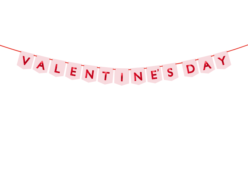 Banner Valentines Day, 150x13 cm, mix