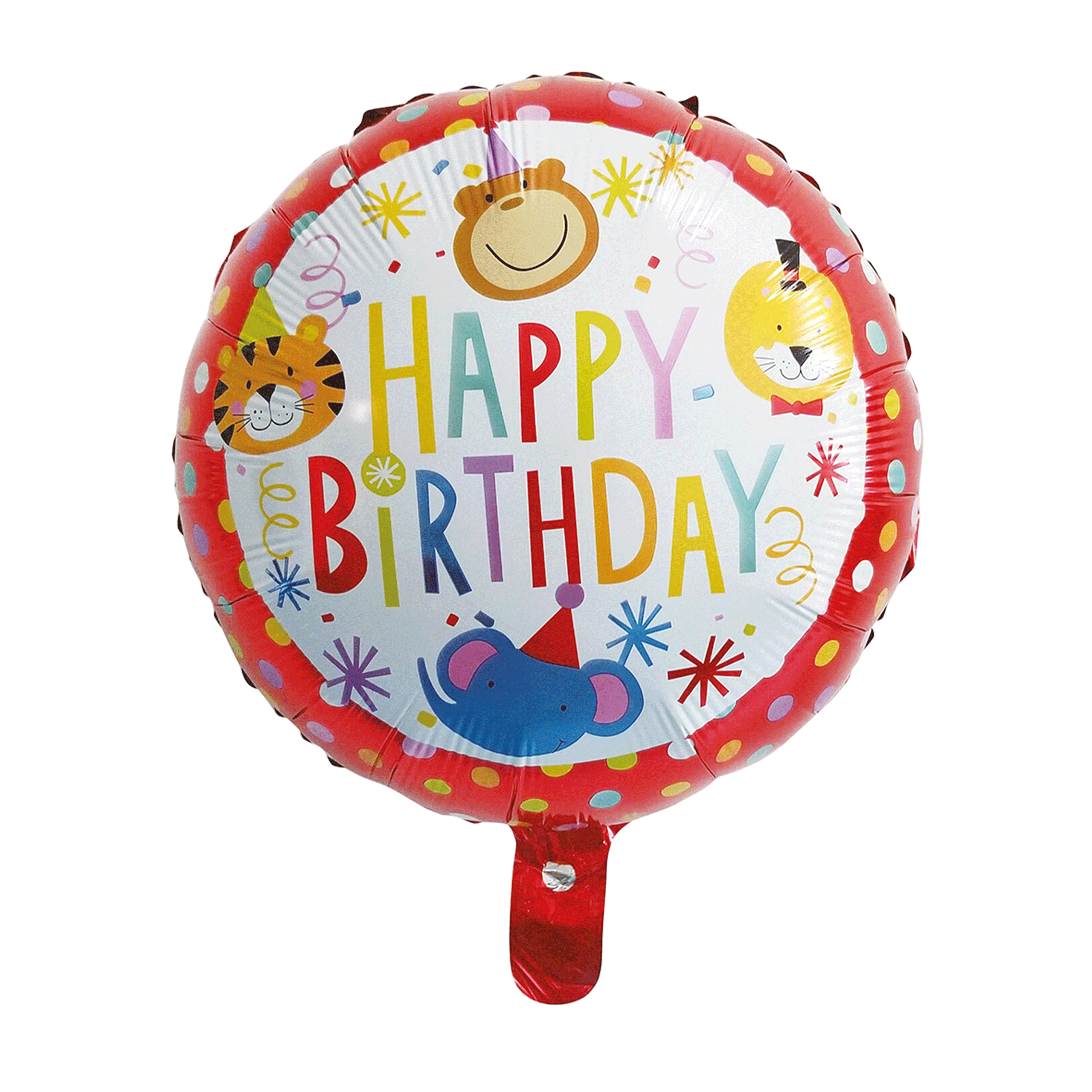 Folienballon Happy Birthday Tiere Ø 45 cm