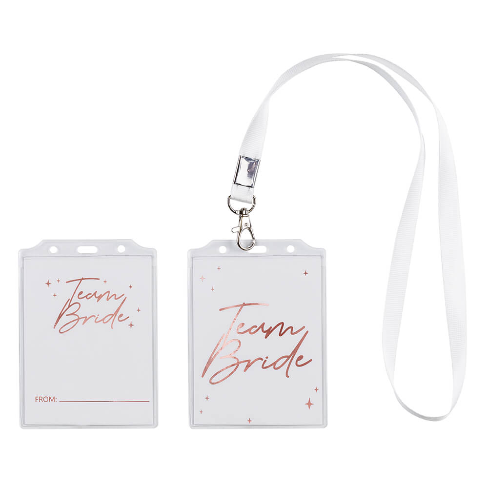JGA Ausweis Team Bride mit Band, 4er Set