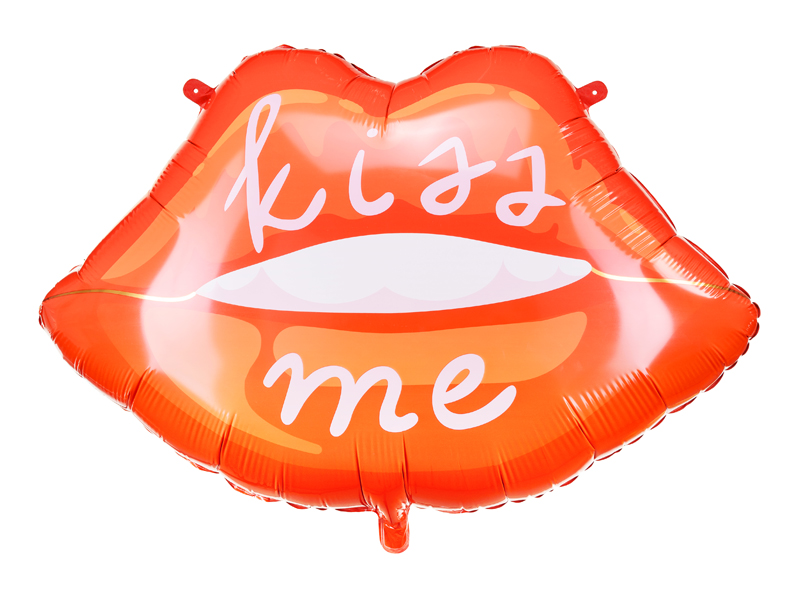 Folienballon Lippen "Kiss Me", 86.5x65 cm, Mix