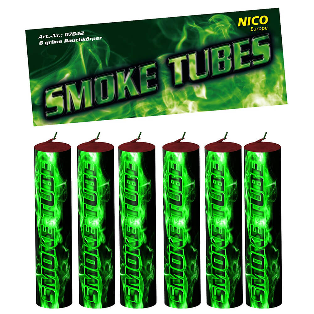 Smoke Tubes/ Rauchfackeln 6er Beutel Grün