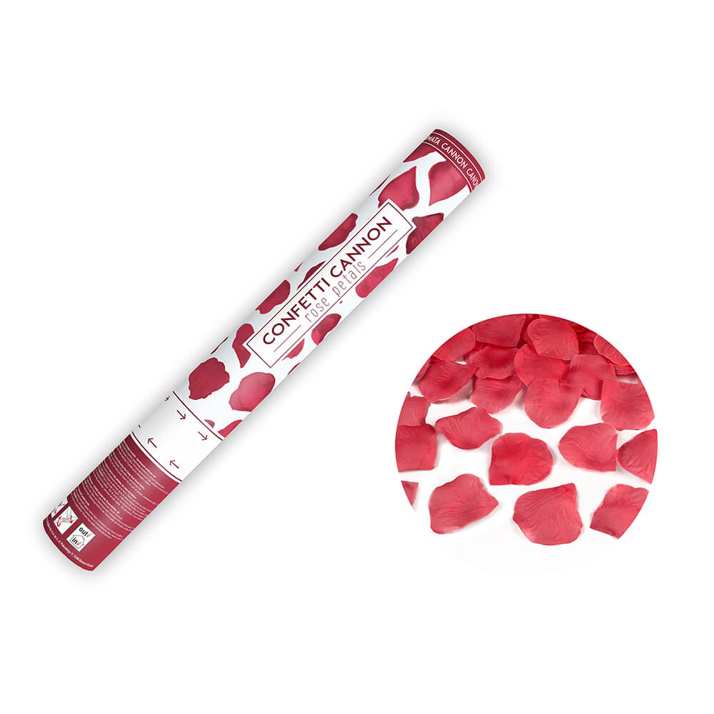 Party Popper Rosenblätter-Konfetti, rot Papier, 40cm