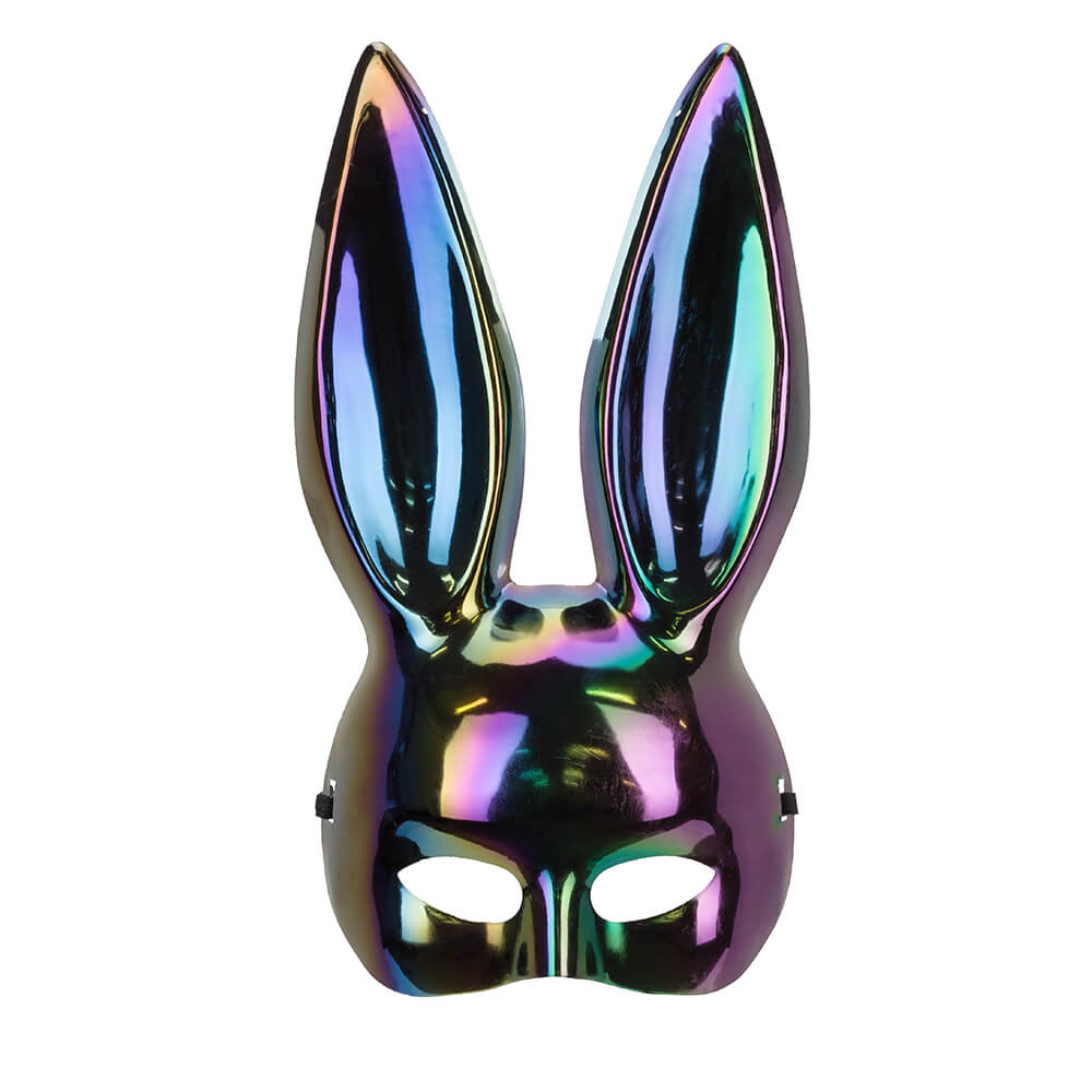 Hasenmaske opalisierendes Schwarz