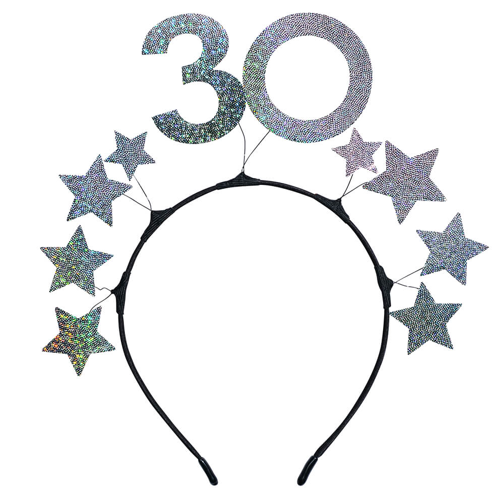Stirnband mit Sternen 30, Silber