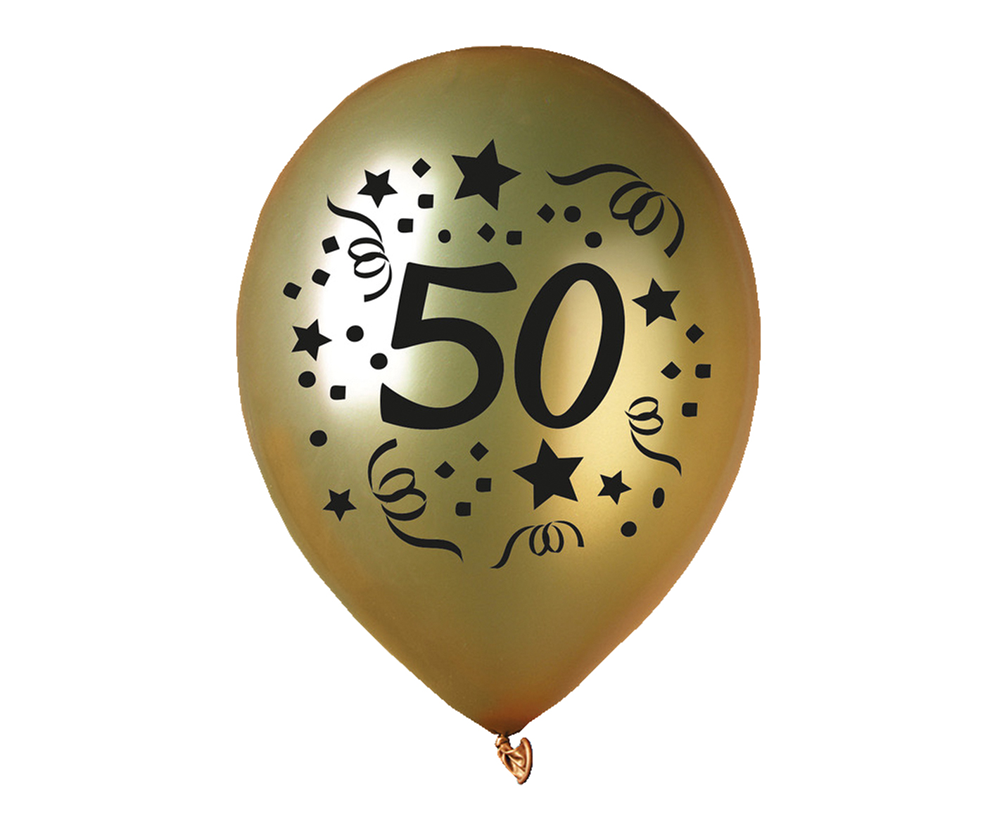 5x Luftballon Zahl 50 gold Ø 30 cm