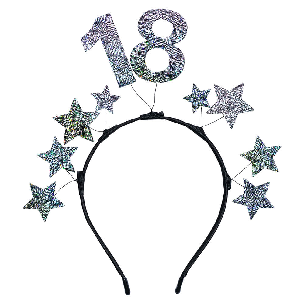 Stirnband mit Sternen 18, Silber